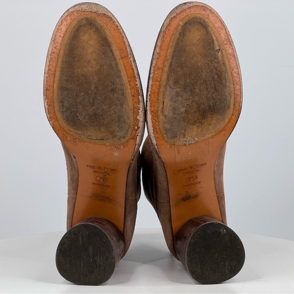 Rag & Bone Fleur Suede Ankle Boot Bootie Brown Boho Bohemian Fall Leather 6.5 - Picture 10 of 16